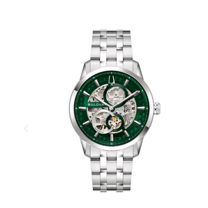 100693 8018225042264 96A329 orologio sutton skeleton 40mm verde