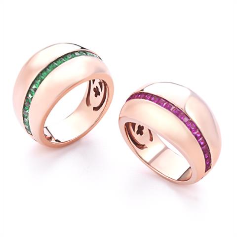 77599 930077599030 ANIT 053 ANELLO ARGENTO ROSÈ CON ZIRCONI BIANCHI