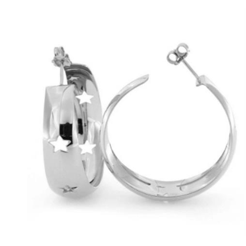 78744 805480609724 OR GIP 80P ORECCHINI BOMBATI CERCHIO CON SOGGETTO STELLA TRAFORATO PICCOLI