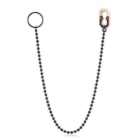 80113 8053851516666 BKD53 PORTACHIAVI K2 IN ACCIAIO, PVD NERO E PVD ORO ROSA