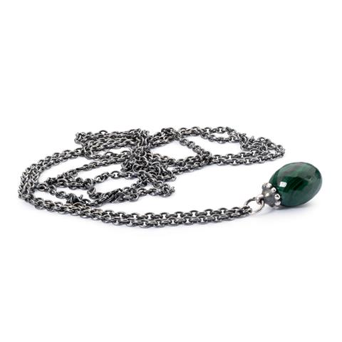 83069 5711246033855 TAGFA-00038 COLLANA D'ARGENTO CON MALACHITE 100 CM