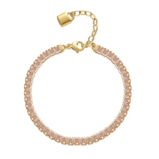 86516 8053851534073 BEI059 BRACCIALE DESIDERI IN ACCIAIO, PVD ORO E ZIRCONI Q