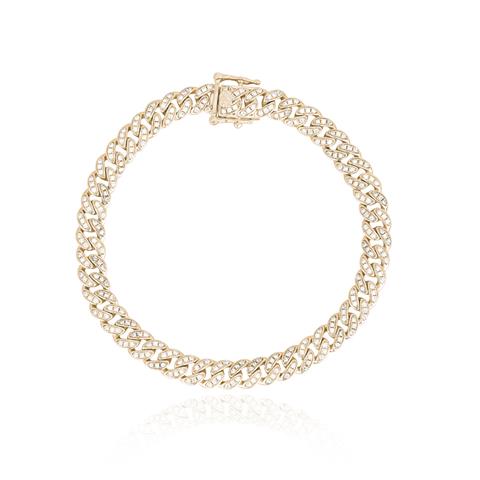 88228 8051882012751 533454-M BRACCIALE ARGENTO 925/°°° DORATO CON ZIRCONI Ø 1 MM MISURA M, LUNGHEZZA CM 18