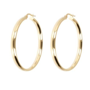 94183 8054704370336 WSET00589.YG POLISHED ROUND 1,50 HOOP EARRINGS